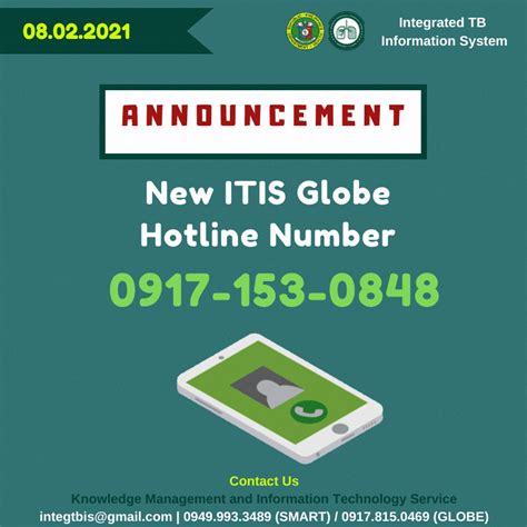 KMITS updates ITIS Globe hotline number.